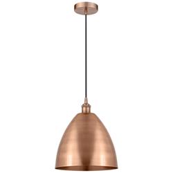 Edison Dome 12" Wide Copper Corded Mini Pendant