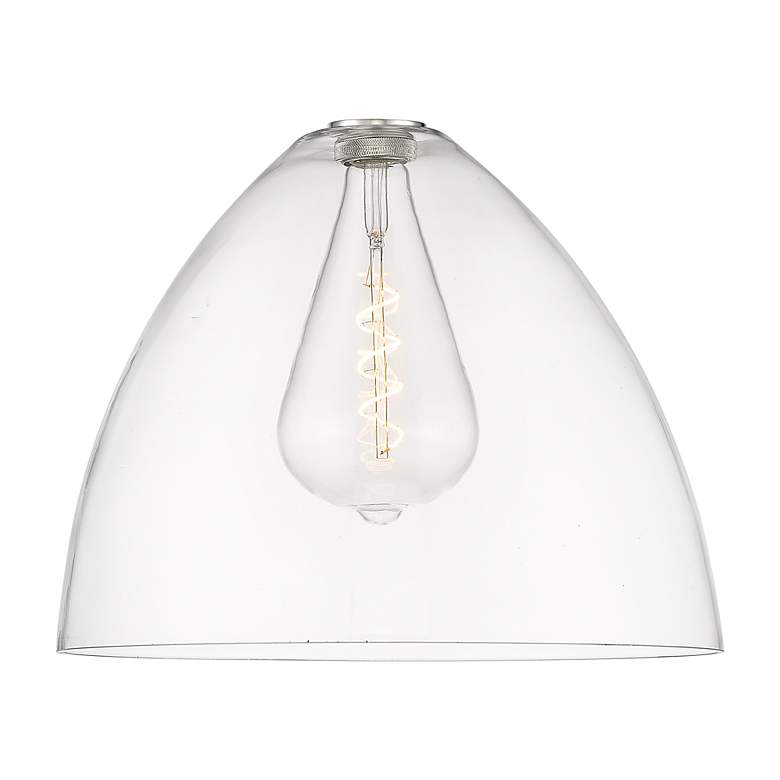 Image 4 Edison Dome 16" Matte Black Cord Hung Pendant w/ Clear Shade more views
