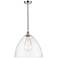 Edison Dome 16" Polished Chrome Cord Hung Pendant w/ Seedy Shade