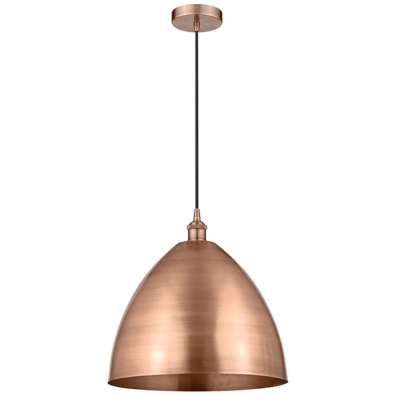 Image 1 Edison Dome 16 inch Wide Copper Corded Mini Pendant