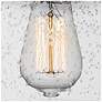4_Edison Dome 8" Brushed Satin Nickel Cord Hung Mini Pendant w/ Seedy Sh more views