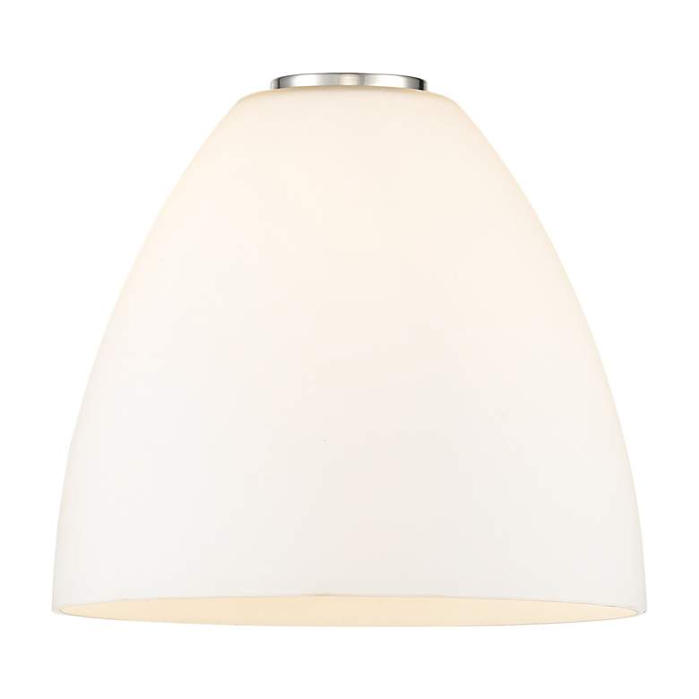 Image 4 Edison Dome 9" Brushed Brass Cord Hung Mini Pendant w/ Matte White Sha more views