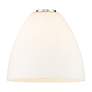 4_Edison Dome 9" Brushed Brass Cord Hung Mini Pendant w/ Matte White Sha more views