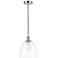 Edison Dome 9" Polished Chrome Cord Hung Mini Pendant w/ Clear Shade