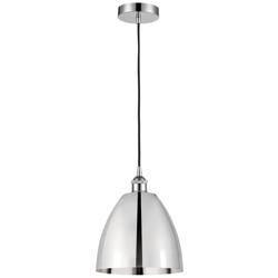 Edison Dome 9"W Chrome Corded Mini Pendant w/ Chrome Shade
