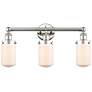 Edison Dover 24.5"W 3 Light Polished Nickel Bath Light With White Shad