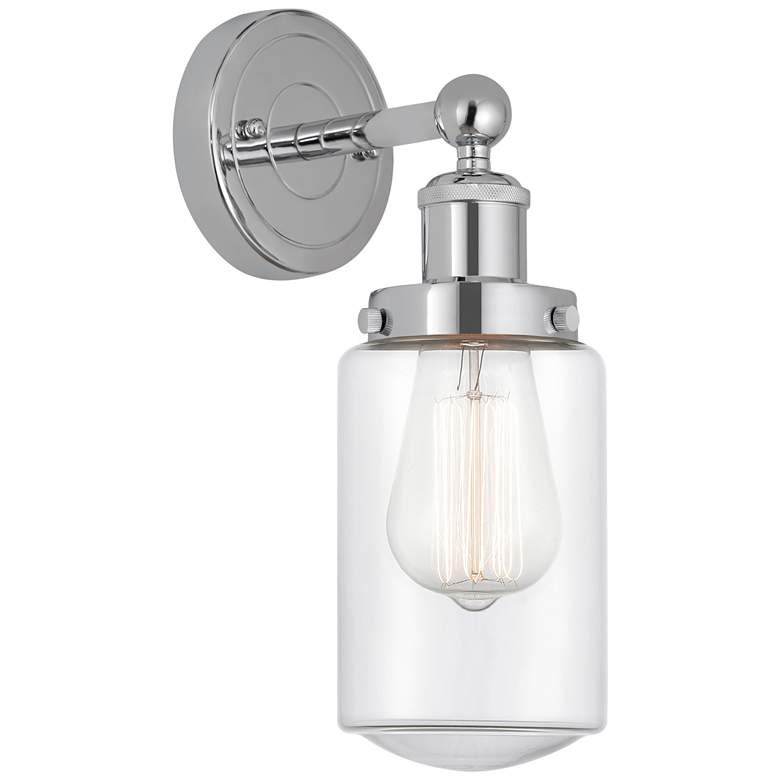 Image 1 Edison Dover 7 inch Polished Chrome Sconce w/ Clear Shade