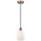 Edison Eaton 6" Antique Copper Cord Hung Mini Pendant w/ Matte White S