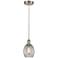 Edison Eaton 6" Brushed Satin Nickel Cord Hung Mini Pendant w/ Clear S