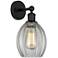 Edison Eaton 6" Matte Black Sconce w/ Clear Shade