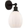 Edison Eaton 6" Oil Rubbed Bronze Sconce w/ Matte White Shade