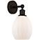Edison Eaton 6" Oil Rubbed Bronze Sconce w/ Matte White Shade