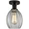 Edison Eaton 6" Oil Rubbed Bronze Semi Flush Mount w/ Clear Shade