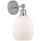 Edison Eaton 6" Polished Chrome Sconce w/ Matte White Shade