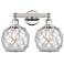 Edison Farmhouse 17"W 2-Lt Polished Nickel Vanity w/ Clear White Shade