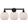 Edison Farmhouse 26"W 3 Light Oiled Bronze Bath Light w/ White Shade
