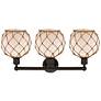 2_Edison Farmhouse 26"W 3-Lt Oiled Bronze Vanity w/ White Brown Shade more views
