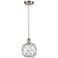 Edison Farmhouse 8" Brushed Nickel Corded Pendant w/ Clear & White
