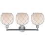 2_Edison Farmhouse Rope 26"W 3 Light Chrome Bath Light w/ White Shade more views
