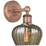 Edison Fenton 10"High Antique Copper Sconce With Mercury Shade