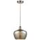 Edison Fenton 11" Brushed Satin Nickel Mini Pendant w/ Mercury Shade