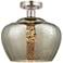 Edison Fenton 11" Brushed Satin Nickel Semi Flush Mount w/ Mercury Sha