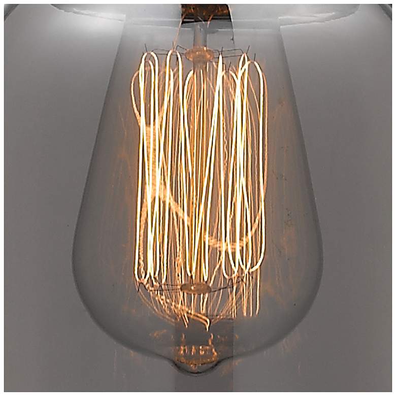 Image 4 Edison Fenton 11" Matte Black Mini Pendant w/ Plated Smoke Shade more views