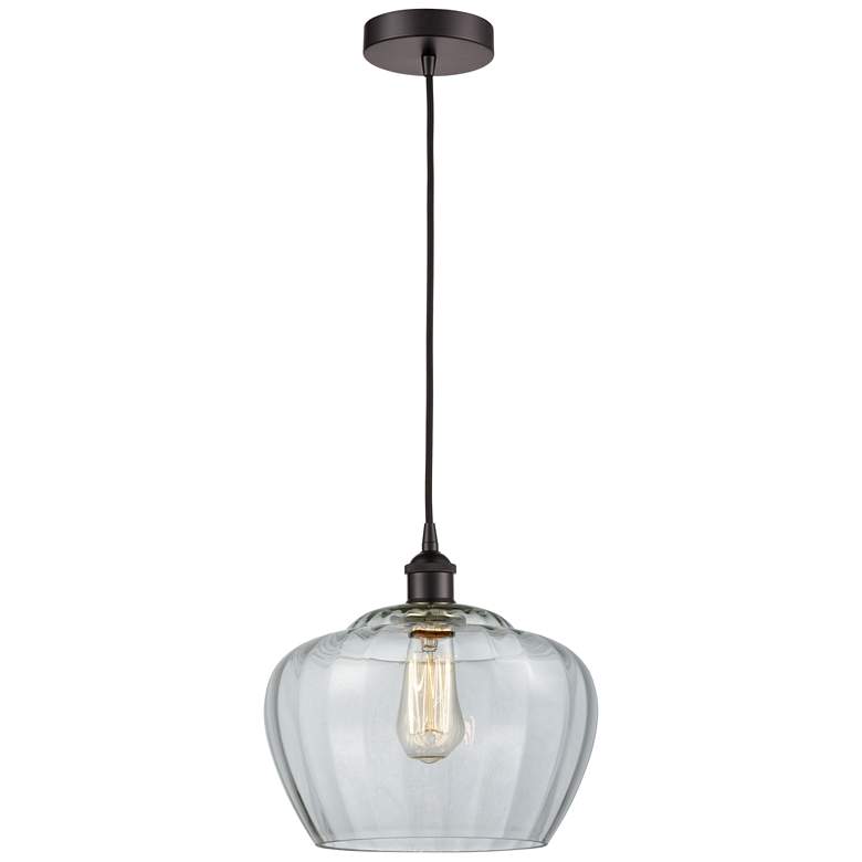 Image 1 Edison Fenton 11" Oil Rubbed Bronze Mini Pendant w/ Clear Shade