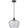 Edison Fenton 11" Oil Rubbed Bronze Mini Pendant w/ Clear Shade