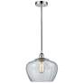 Edison Fenton 11" Polished Chrome Mini Pendant w/ Clear Shade