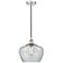 Edison Fenton 11" Polished Nickel Mini Pendant w/ Clear Shade
