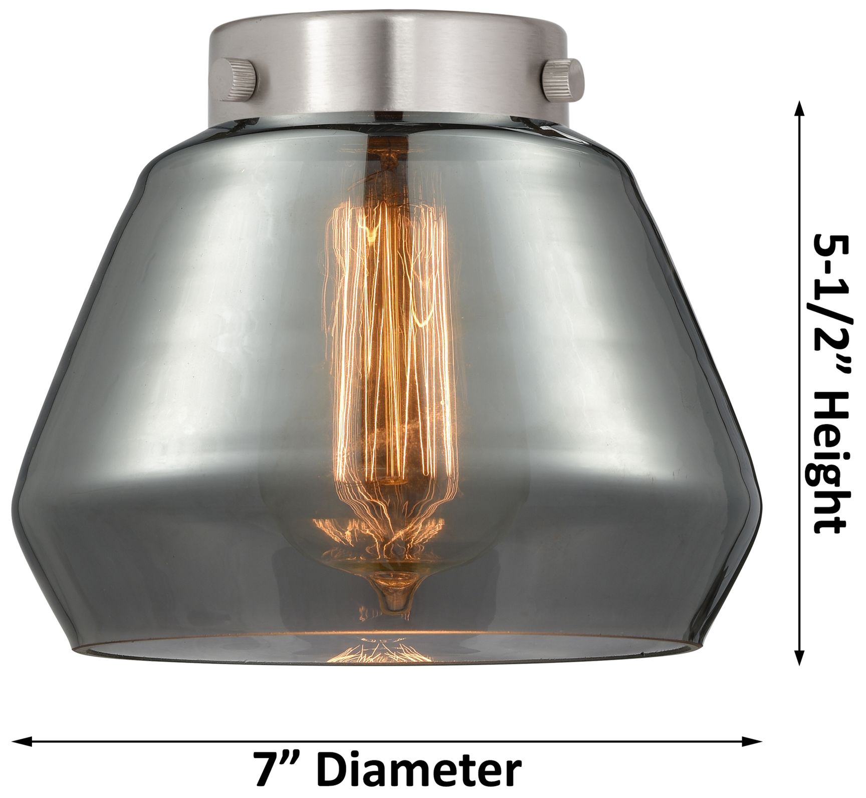Image 5 Edison Fulton 15.5"W 2 Light Copper Bath Light With Smoke Shade more views