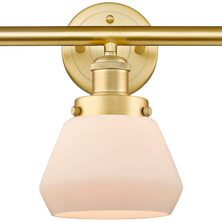 Image 2 Edison Fulton 24 1/2" Wide Satin Gold 3-Light Bath Light more views
