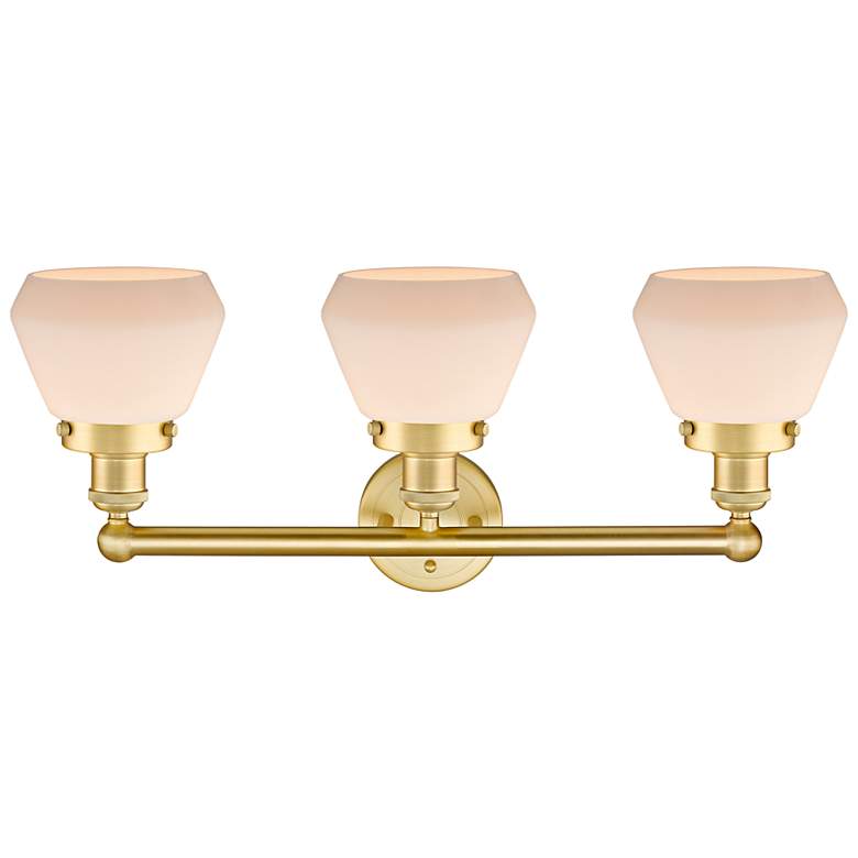 Image 3 Edison Fulton 24 1/2" Wide Satin Gold 3-Light Bath Light more views