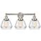 Edison Fulton 25" 3-Light Brushed Satin Nickel Bath Light w/ Clear Sha
