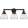 1_Edison Fulton 25" 3-Light Oil Rubbed Bronze Bath Light w/ Clear Shade