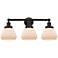 Edison Fulton 25" 3-Light Oil Rubbed Bronze Bath Light w/ Matte White