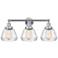 Edison Fulton 25" 3-Light Polished Chrome Bath Light w/ Clear Shade