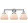 Edison Fulton 25" 3-Light Polished Chrome Bath Light w/ Matte White Sh