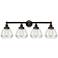 Edison Fulton 34" 4-Light Oil Rubbed Bronze Bath Light w/ Clear Shade