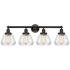 Edison Fulton 34" 4-Light Oil Rubbed Bronze Bath Light w/ Clear Shade
