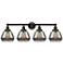 Edison Fulton 34" 4-Light Oil Rubbed Bronze Bath Light w/ Smoke Shade