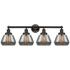 Edison Fulton 34" 4-Light Oil Rubbed Bronze Bath Light w/ Smoke Shade