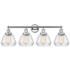 Edison Fulton 34" 4-Light Polished Chrome Bath Light w/ Clear Shade
