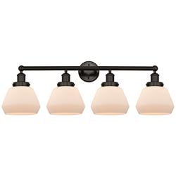 Edison Fulton 34" Wide Oil-Rubbed Bronze 4-Light Bath Light