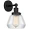 Edison Fulton 7" Matte Black Sconce w/ Clear Shade