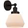 Edison Fulton 7" Oil Rubbed Bronze Sconce w/ Matte White Shade