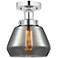 Edison Fulton 7" Polished Chrome Semi Flush Mount w/ Plated Smoke Shad