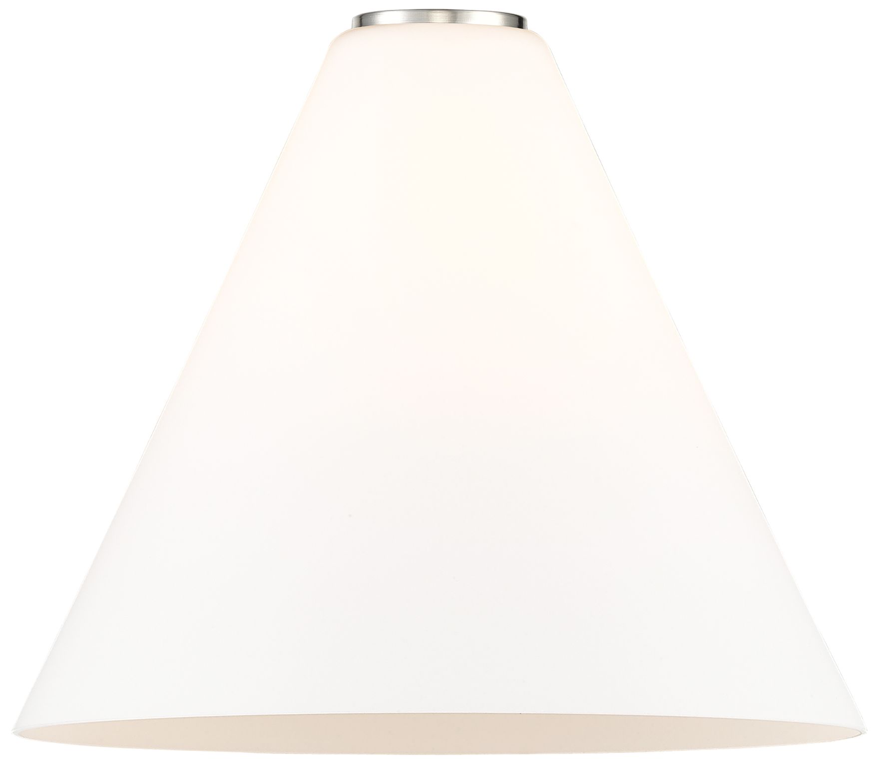 Image 3 Edison Glass Cone 12" Brushed Nickel Corded Mini Pendant w/ White Shad more views