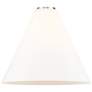 3_Edison Glass Cone 12" Brushed Nickel Corded Mini Pendant w/ White Shad more views